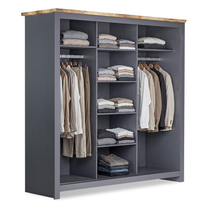 Sliding Wardrobe Milford DF-CF207SWR-3DR-180 - Graphite
