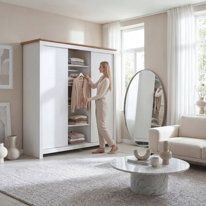Sliding Wardrobe Milford DF-CF207SWR-3DR-180 - White