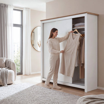Sliding Wardrobe Milford DF-CF207SWR-3DR-180 - White