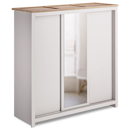 Sliding Wardrobe Milford DF-CF208SWR-3DRM-180 with Mirror - Cashmere