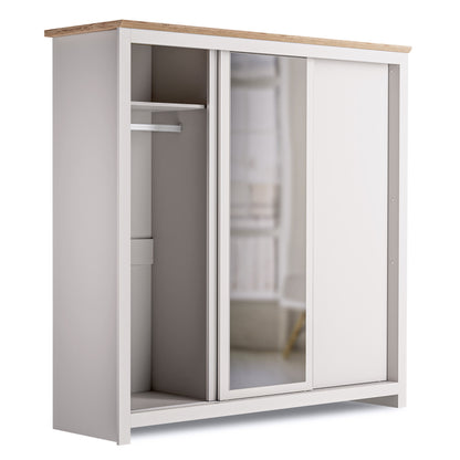 Sliding Wardrobe Milford DF-CF208SWR-3DRM-180 with Mirror - Cashmere
