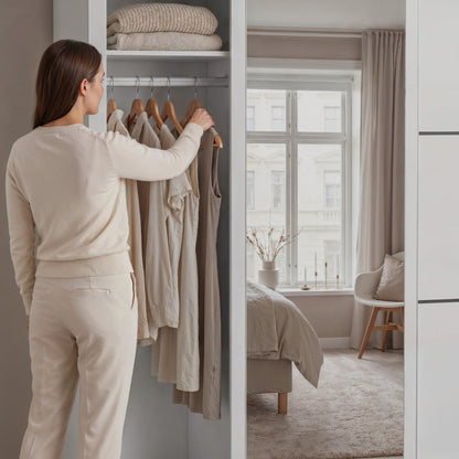 Sliding Wardrobe Milford DF-CF209SWR-3DRM-180 with Mirror - Cashmere