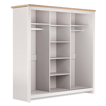 Sliding Wardrobe Milford DF-CF209SWR-3DRM-180 with Mirror - Cashmere
