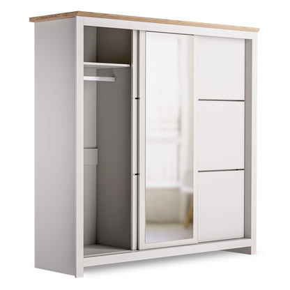 Sliding Wardrobe Milford DF-CF209SWR-3DRM-180 with Mirror - Cashmere