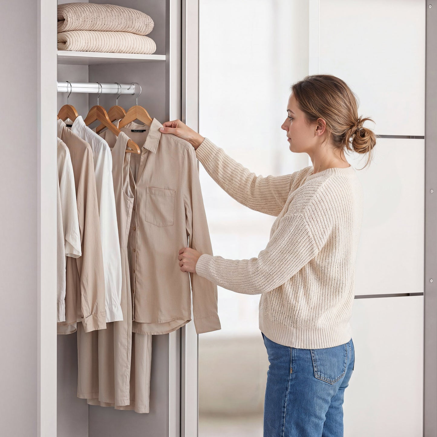 Sliding Wardrobe Milford DF-CF209SWR-3DRM-180 with Mirror - White