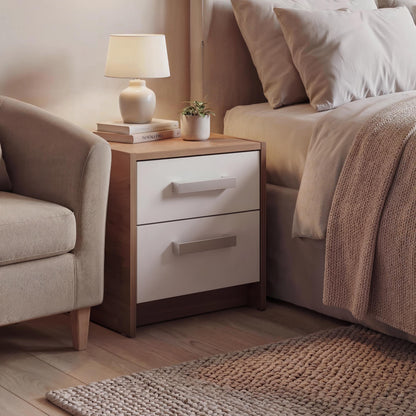 Bedside Table Oakridge DF-CF300BST-2D - White / Oak