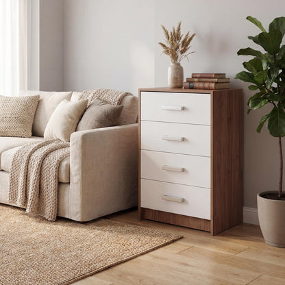 Chest of Drawers Oakridge DF-CF301CH-4D - White / Oak