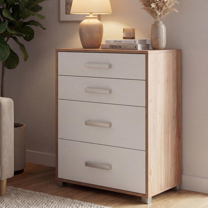 Chest of Drawers Oakridge DF-CF302CH-4D - White / Oak