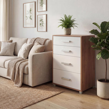 Chest of Drawers Oakridge DF-CF302CH-4D - White / Oak