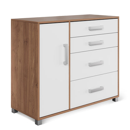 Chest of Drawers Oakridge DF-CF303SB-1DR4D - White / Oak