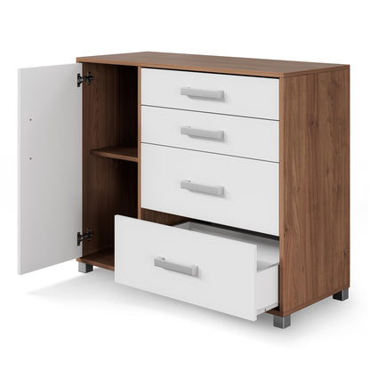 Chest of Drawers Oakridge DF-CF303SB-1DR4D - White / Oak