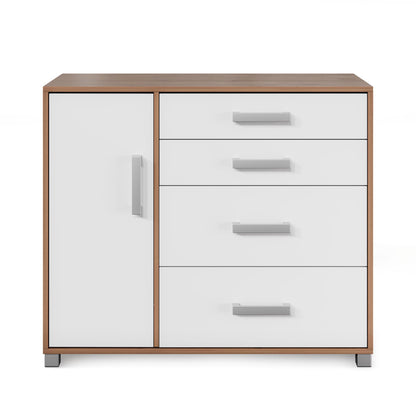 Chest of Drawers Oakridge DF-CF303SB-1DR4D - White / Oak