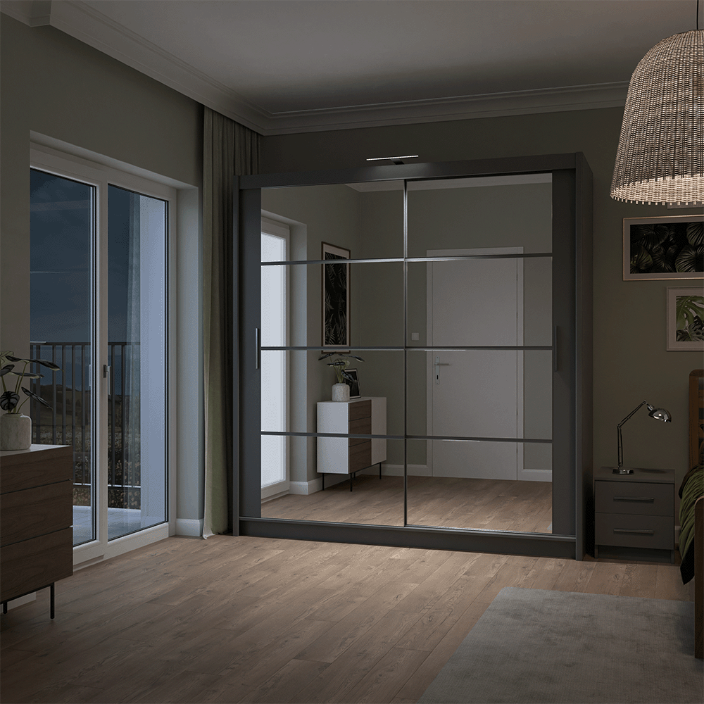 Wardrobe DAKOTA 203 Graphite