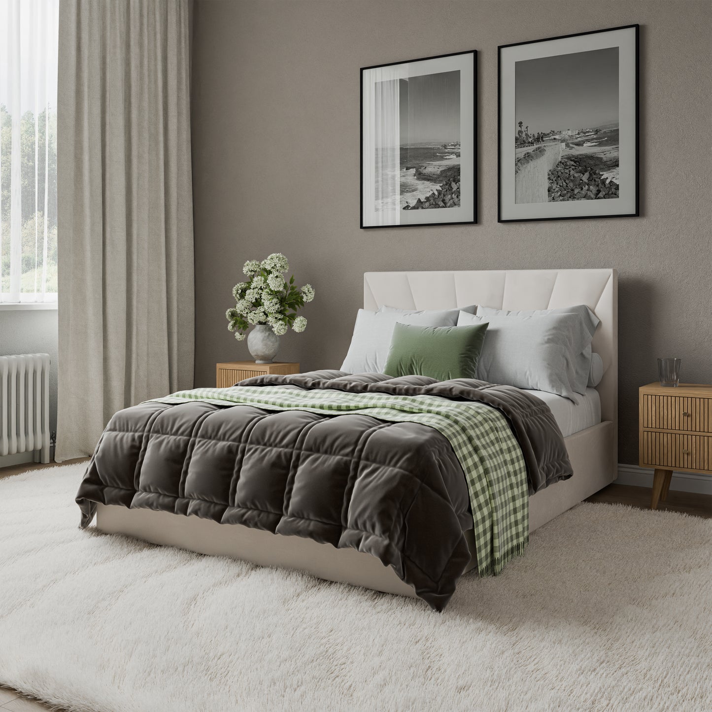 Bed  Dylan DF-204UOB_DB - Cream/Beige