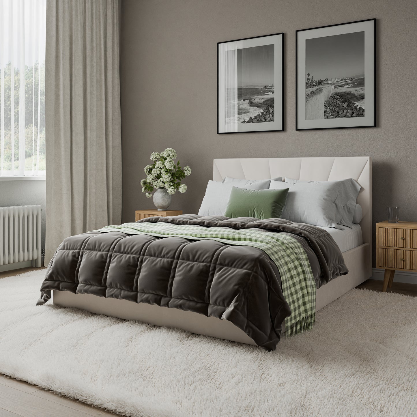 Bed  Dylan DF-204UOB_K - Cream/Beige