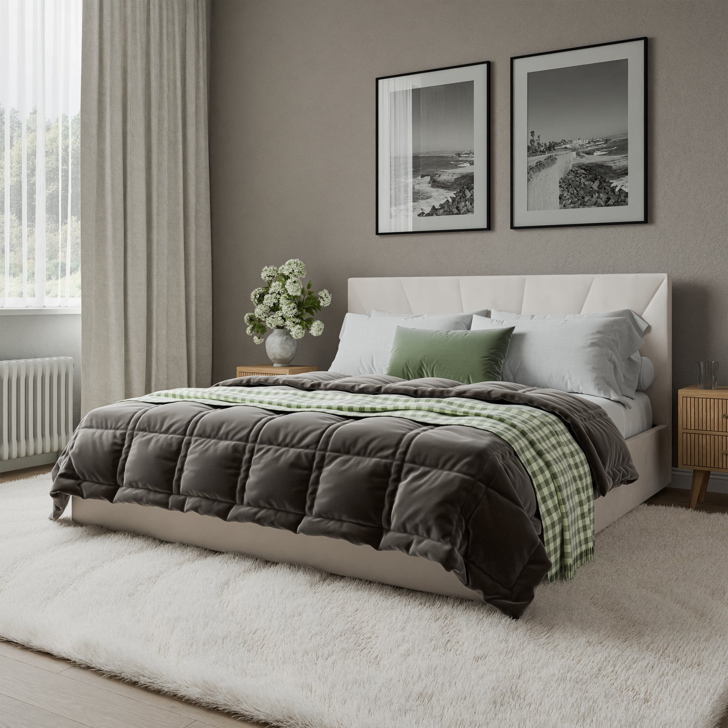 Bed  Dylan DF-204UOB_SK - Cream/Beige