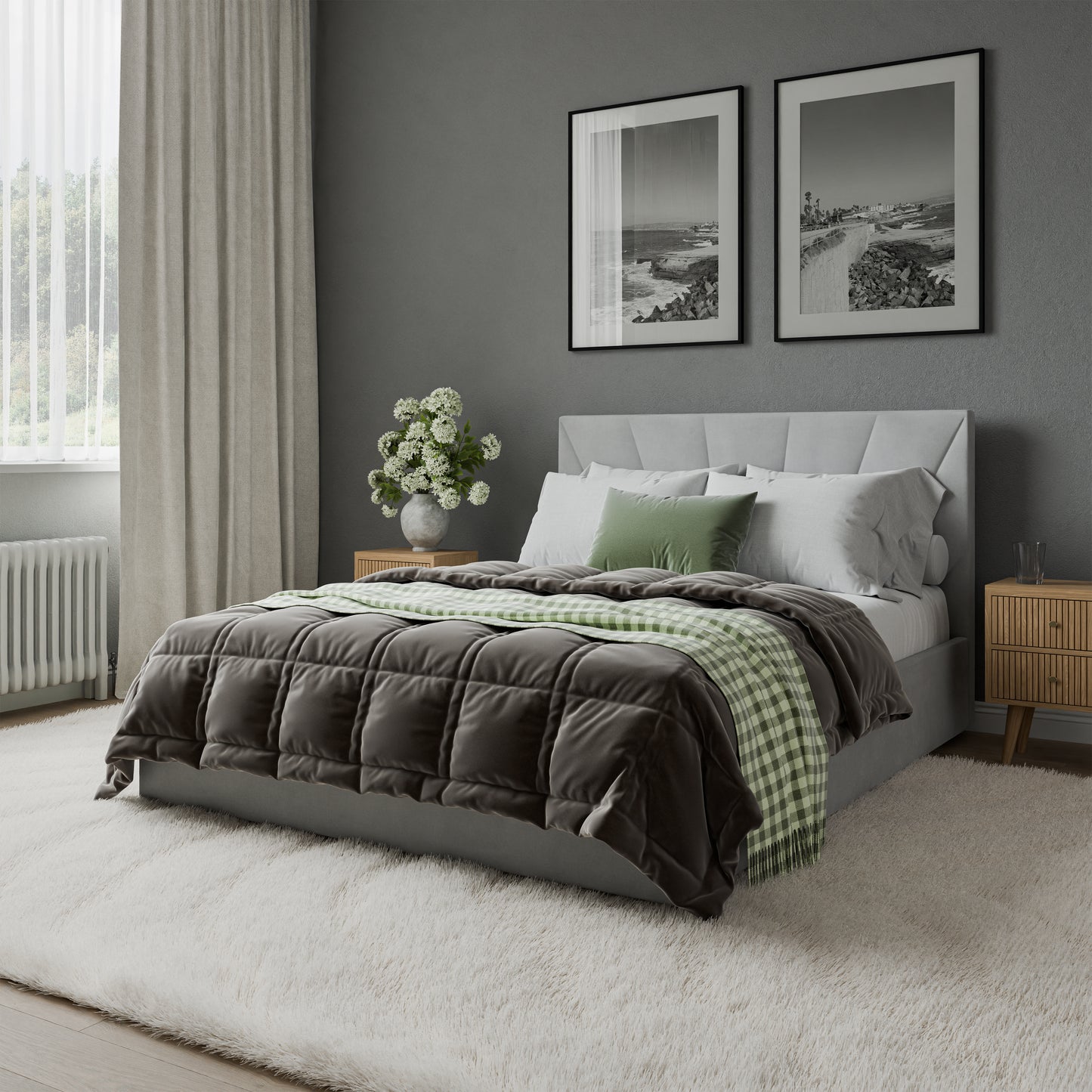 Bed  Dylan DF-204UOB_K - Grey