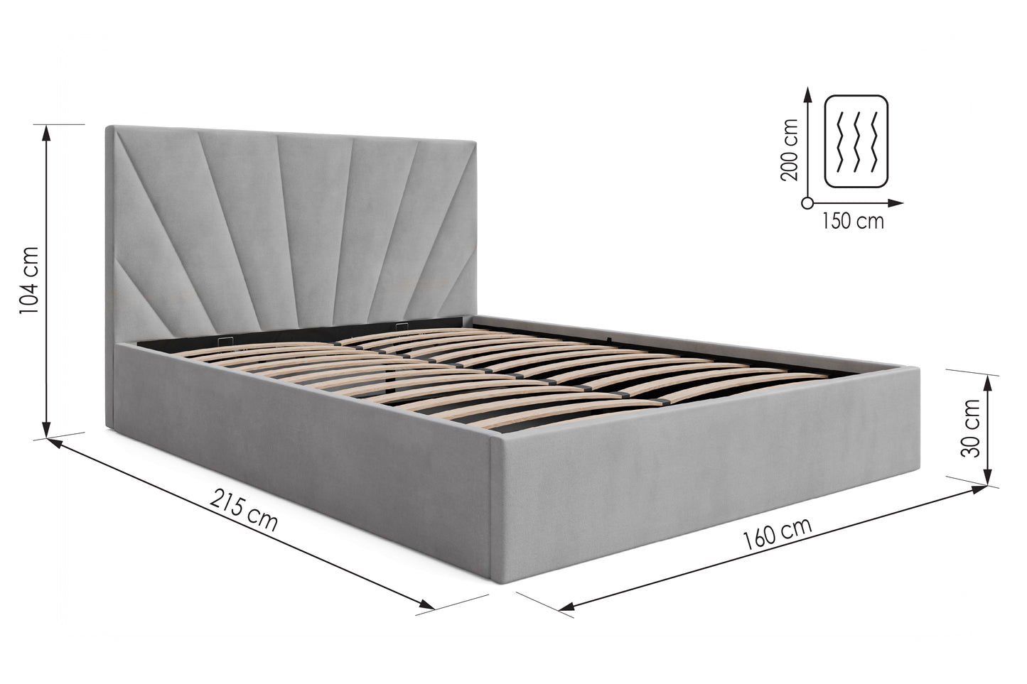 Bed  Dylan DF-204UOB_K - Cream/Beige