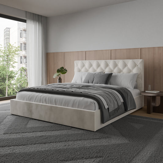 Bed  Ethan DF-202UOB_SK - Cream-Beige