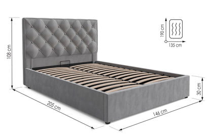 Bed  Ethan DF-202UOB_DB - Cream-Beige