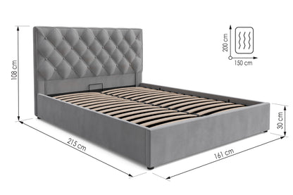 Bed  Ethan DF-202UOB_K - Grey