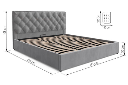 Bed  Ethan DF-202UOB_SK - Cream-Beige