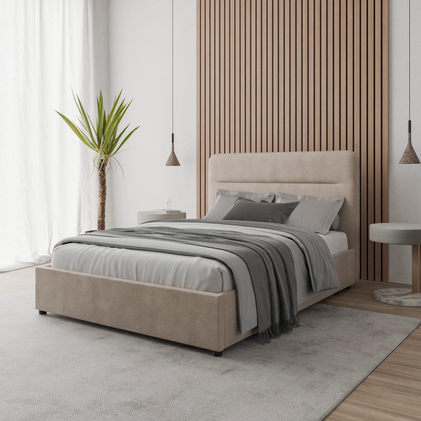 Bed  Everett DF-207UOB_DB - Beige