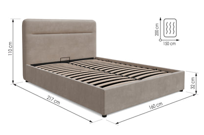 Bed  Everett DF-207UOB_K - Beige