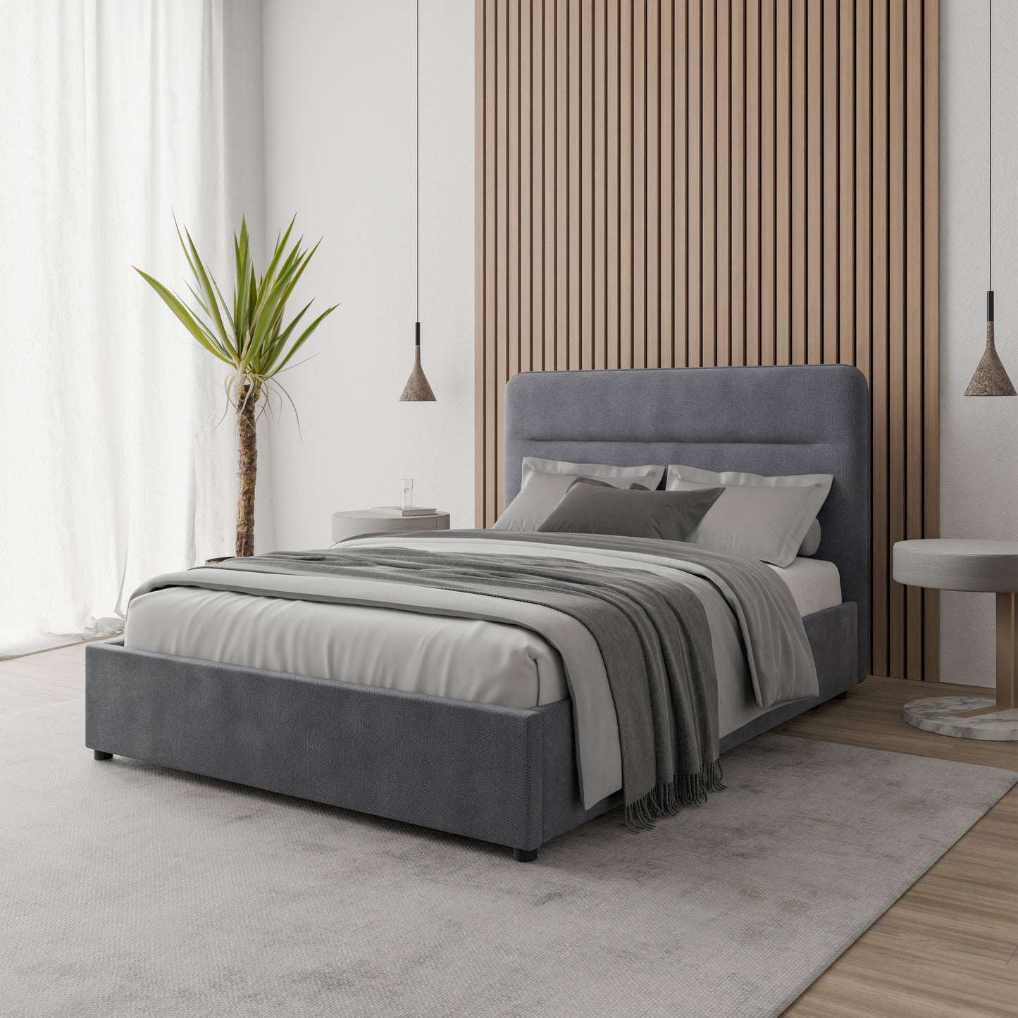 Bed  Everett DF-207UOB_DB - Grey