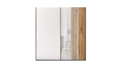 Wardrobe EVORA 200 Black/Cashmere/Oak Wotan