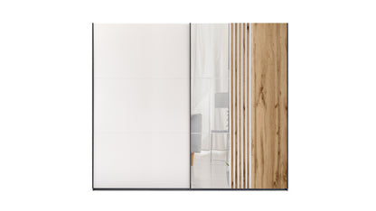 Wardrobe EVORA 250 Black/Cashmere/Oak Wotan