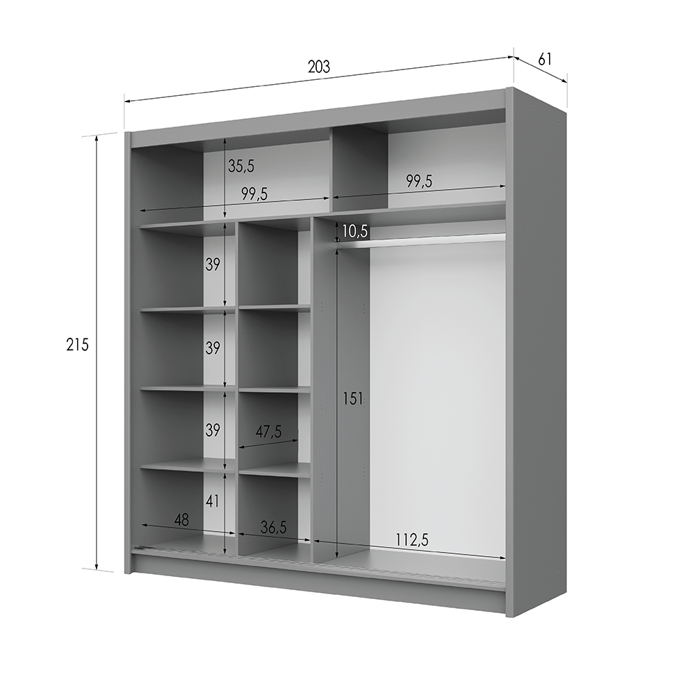 Wardrobe ARUBA 203 Sand Beige