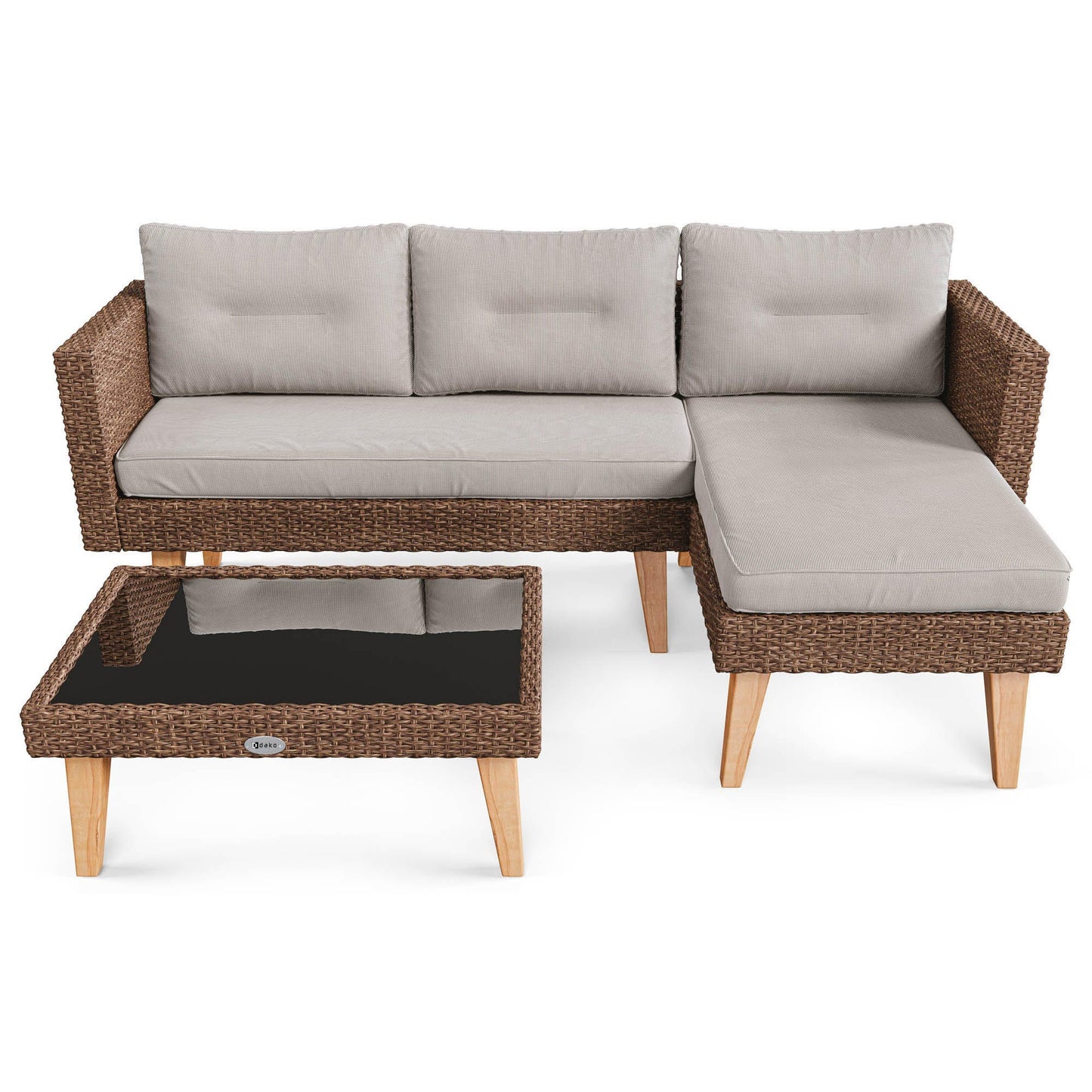 ILOMA garden furniture - Brown/Beige