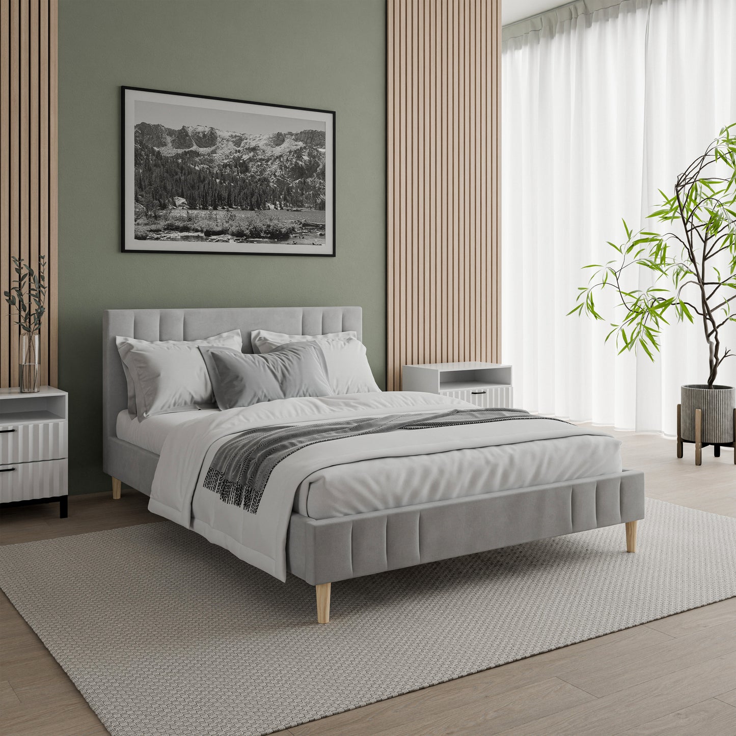 Bed  Jaxon DF-205UB_DB - Grey