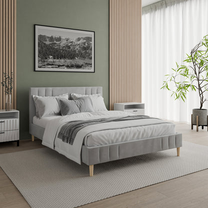 Bed  Jaxon DF-205UB_DB - Grey