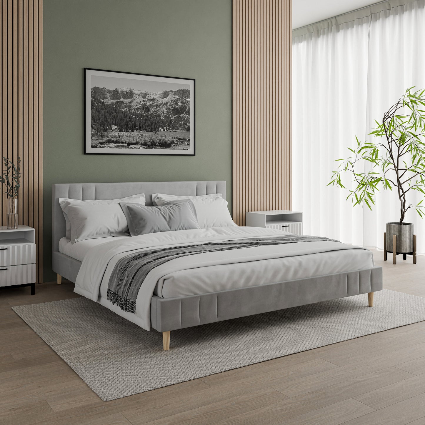 Bed  Jaxon DF-205UB_SK - Grey