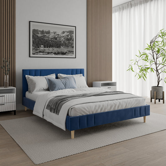Bed  Jaxon DF-205UB_K - Navy Blue