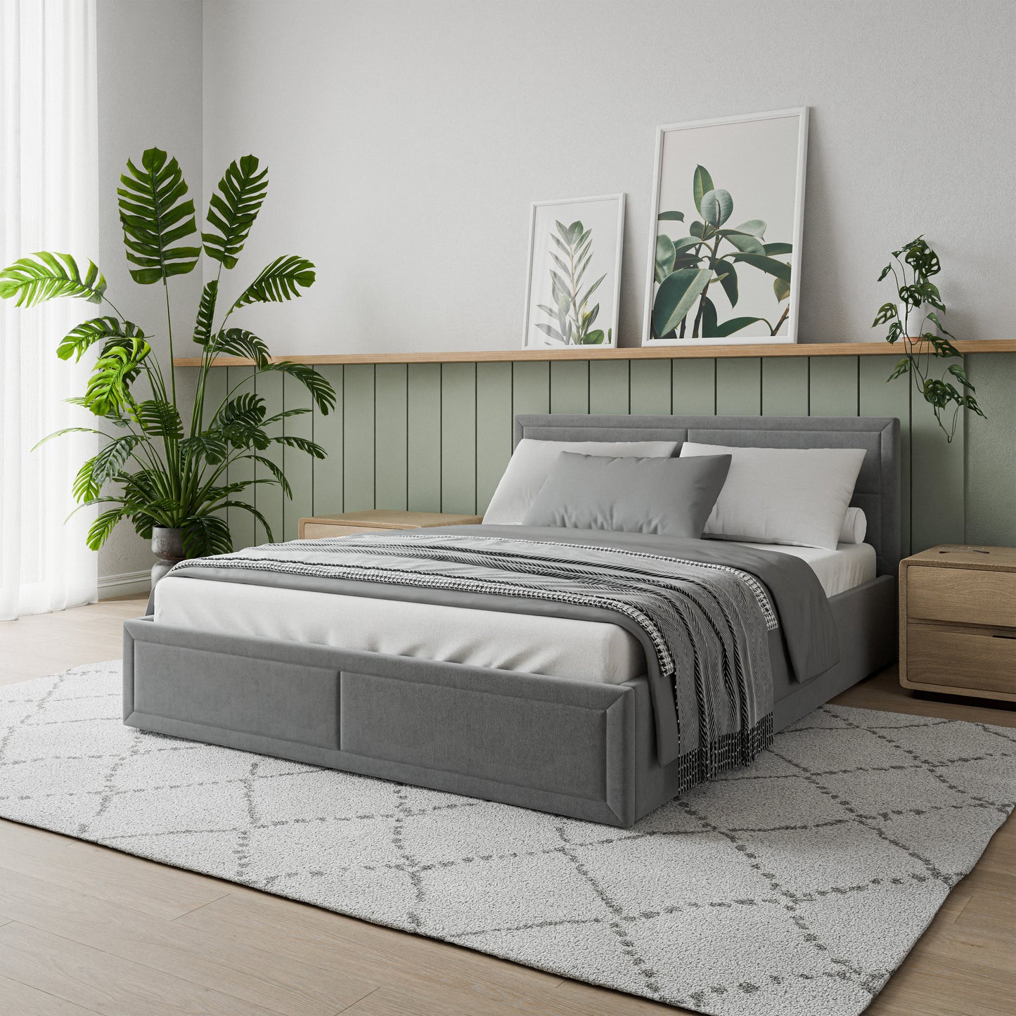 Bed  Jayden DF-206UOB_K - Graphite