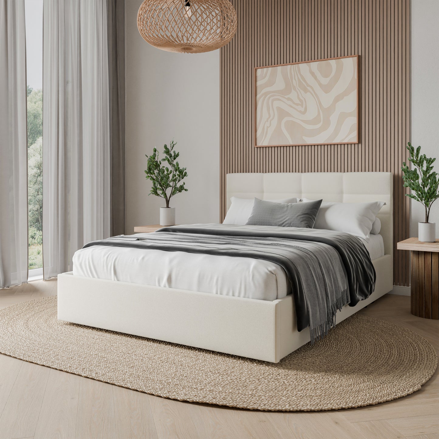Bed  Julian DF-203UOB_K - Cream