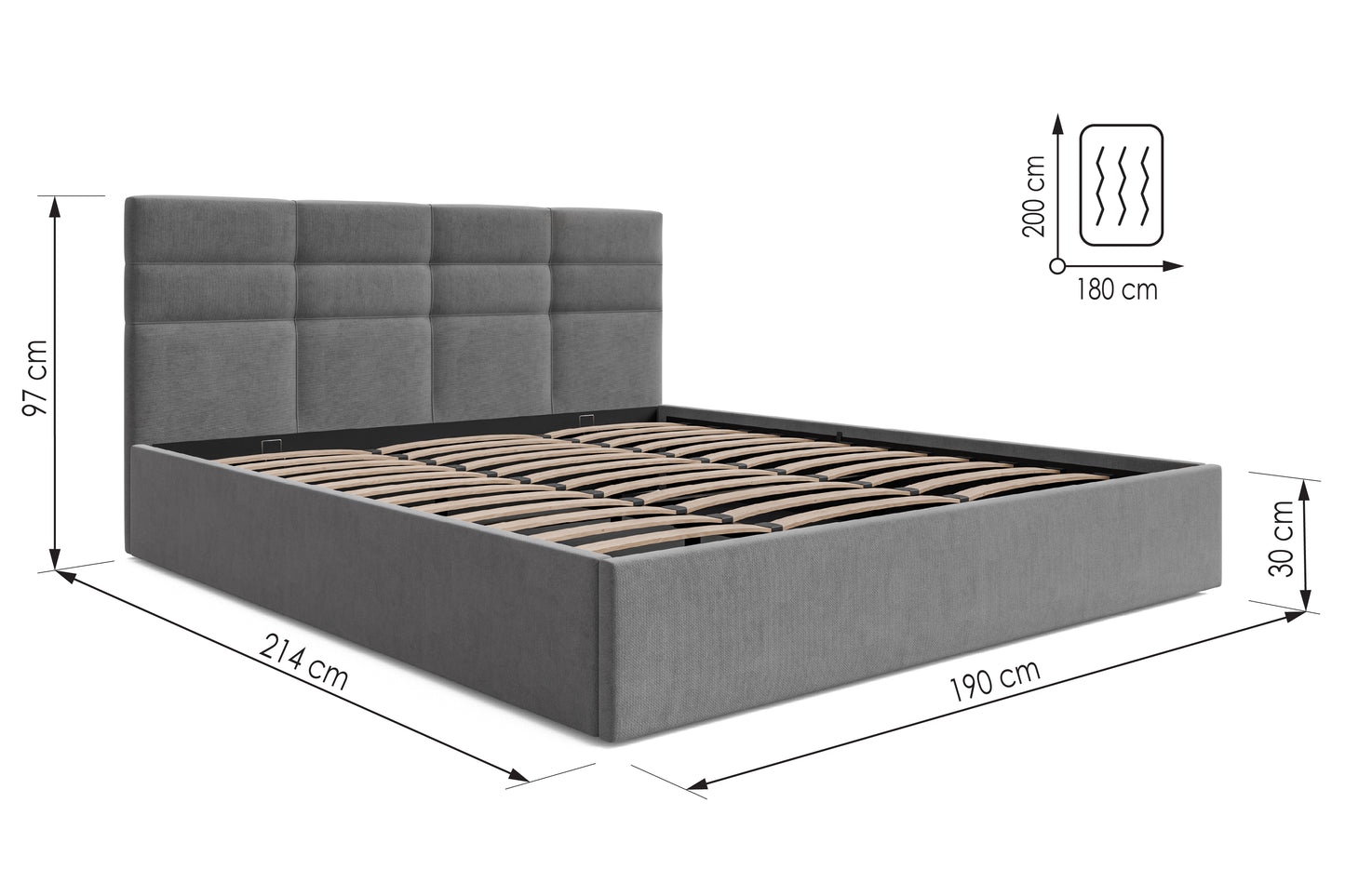 Bed  Julian DF-203UOB_SK - Cream