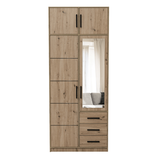Wardrobe KOS D2 Oak Artisan + Mirror with extension