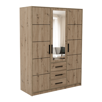 Wardrobe KOS D3 Oak Artisan + Mirror