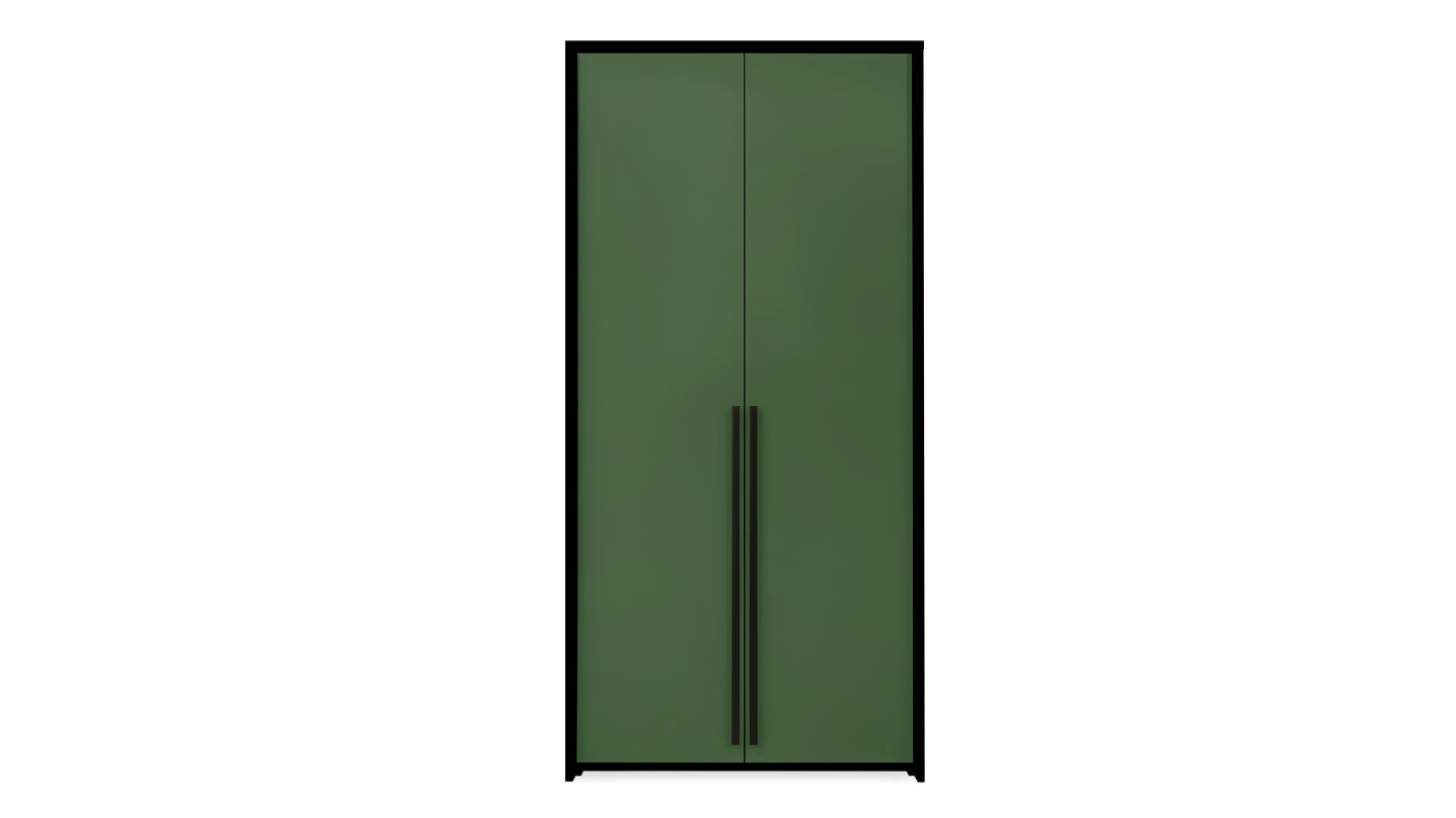 Wardrobe GENUA 105 Black / Bottle Green