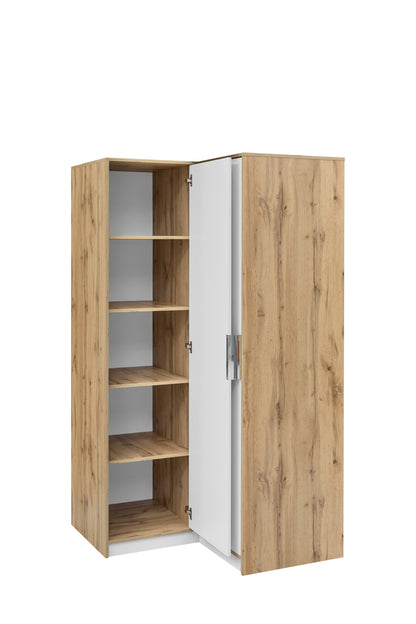 Corner Wardrobe LATI Black / Oak Viking