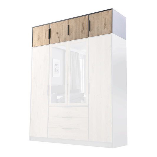 Wardrobe extension LATI D4 Black / Oak Viking