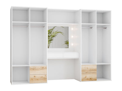 Wardrobe LATINA 300 White / Natural Grand Oak +  Dressing Table