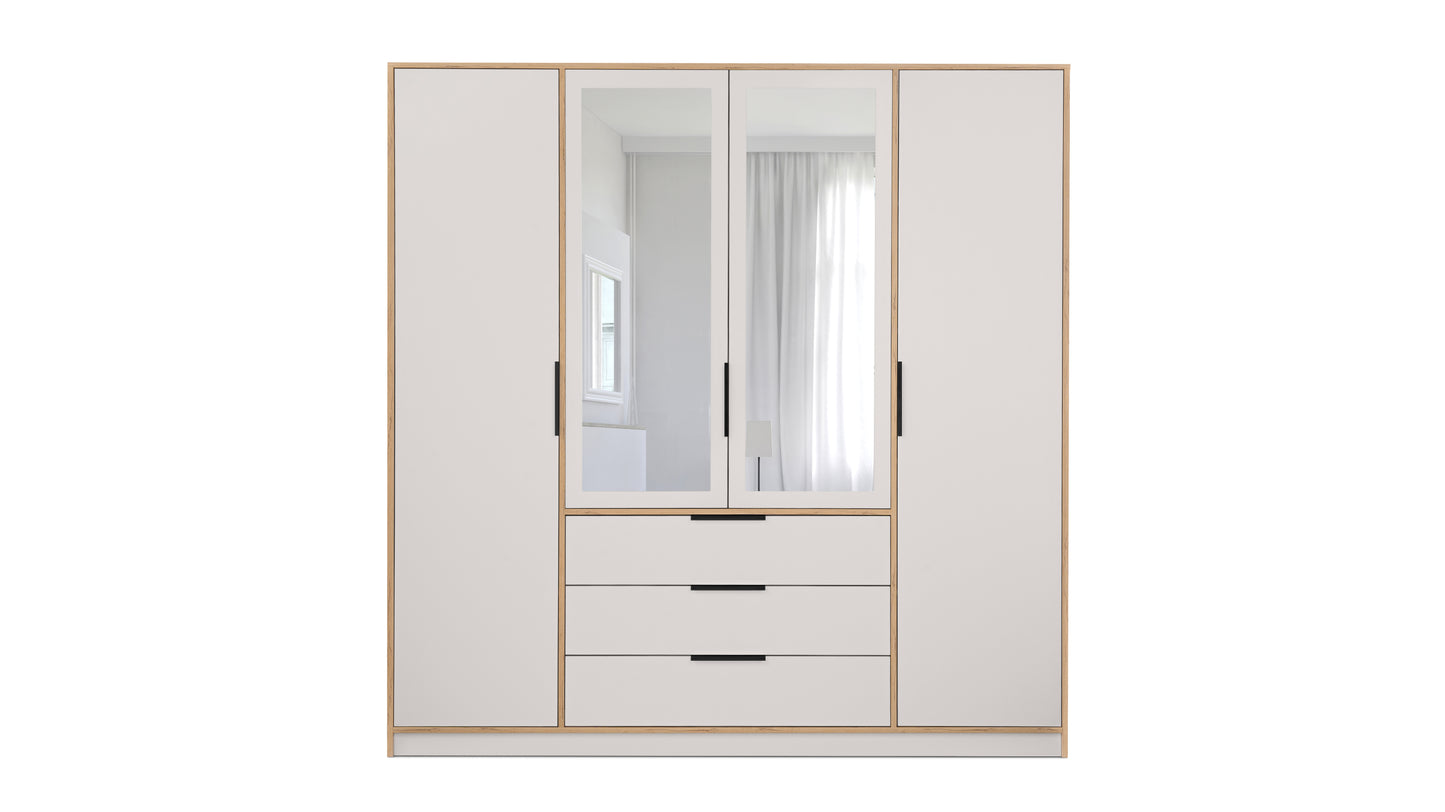 Wardrobe LATI D4 Oak Wotan / Cashmere