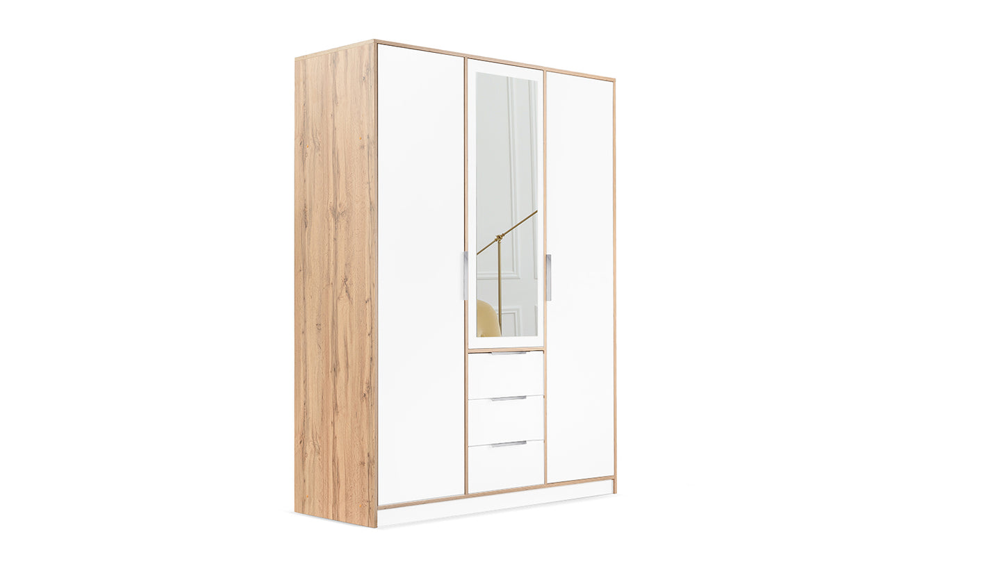Wardrobe LATI D3 Oak Wotan / White