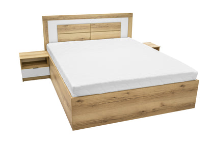 Bed PANAMA Natural Oak / White