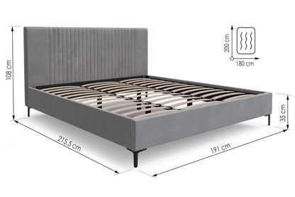 Bed  Liam DF-200UB_SK - Grey